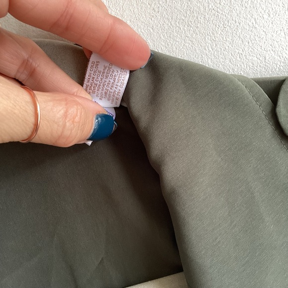 Chico’s Military Utility Jacket Green Size 2 (8/10) - Picture 7 of 8